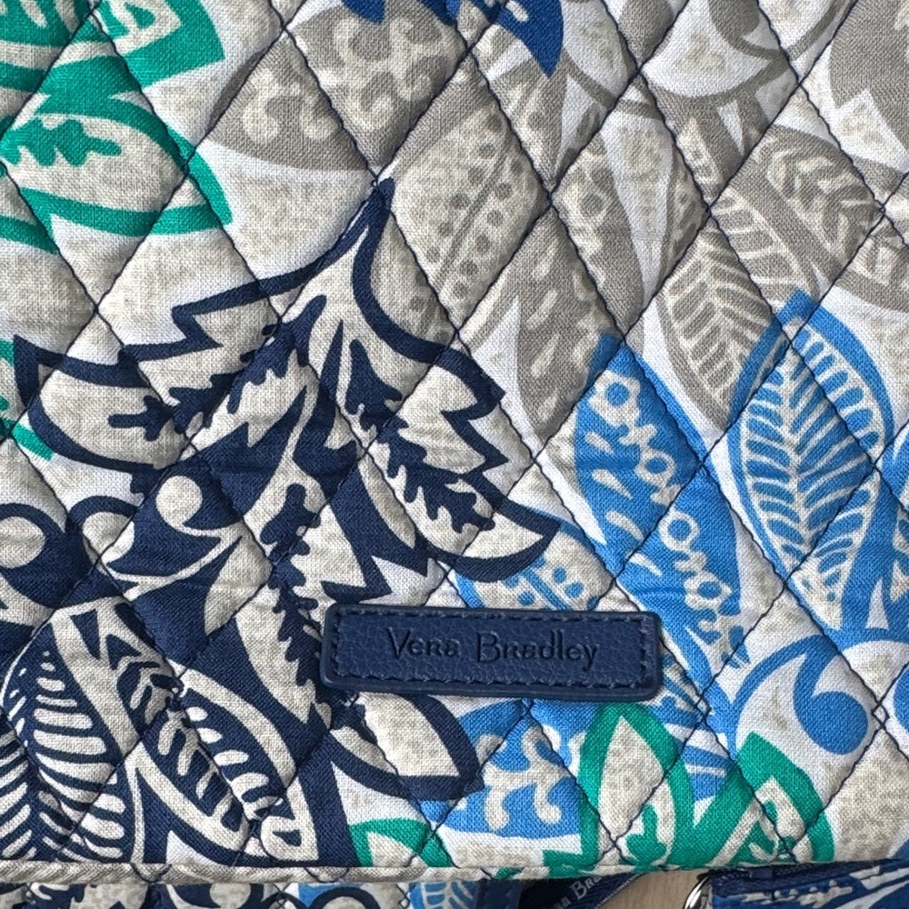 Vera Bradley Blue and Green Quilted Shoulder Bag Set - Picture 2 of 5